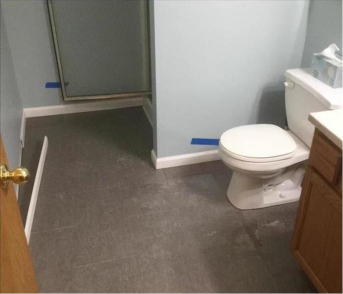 bathroom with water damage 